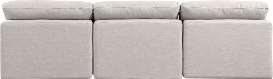 Indulge Linen Textured Fabric Sofa Cream - 141Cream-S3 - Vega Furniture