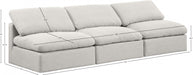 Indulge Linen Textured Fabric Sofa Cream - 141Cream-S3 - Vega Furniture