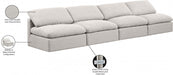 Indulge Linen Textured Fabric Sofa Cream - 141Cream-S4 - Vega Furniture