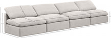 Indulge Linen Textured Fabric Sofa Cream - 141Cream-S4 - Vega Furniture