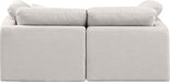 Indulge Linen Textured Fabric Sofa Cream - 141Cream-S70 - Vega Furniture