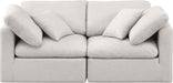 Indulge Linen Textured Fabric Sofa Cream - 141Cream-S70 - Vega Furniture