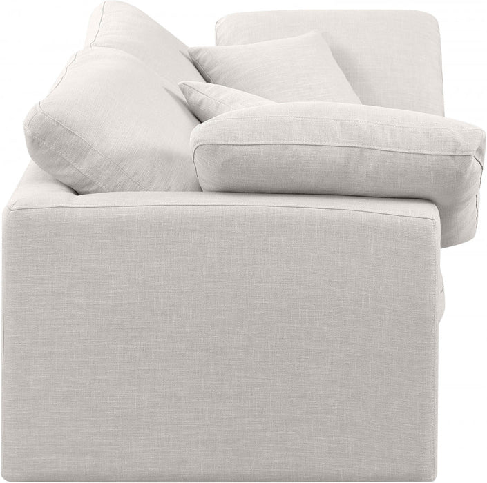 Indulge Linen Textured Fabric Sofa Cream - 141Cream-S70 - Vega Furniture