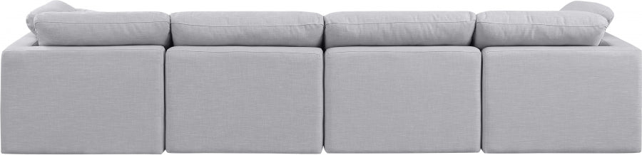 Indulge Linen Textured Fabric Sofa Grey - 141Grey-S140 - Vega Furniture