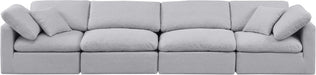 Indulge Linen Textured Fabric Sofa Grey - 141Grey-S140 - Vega Furniture