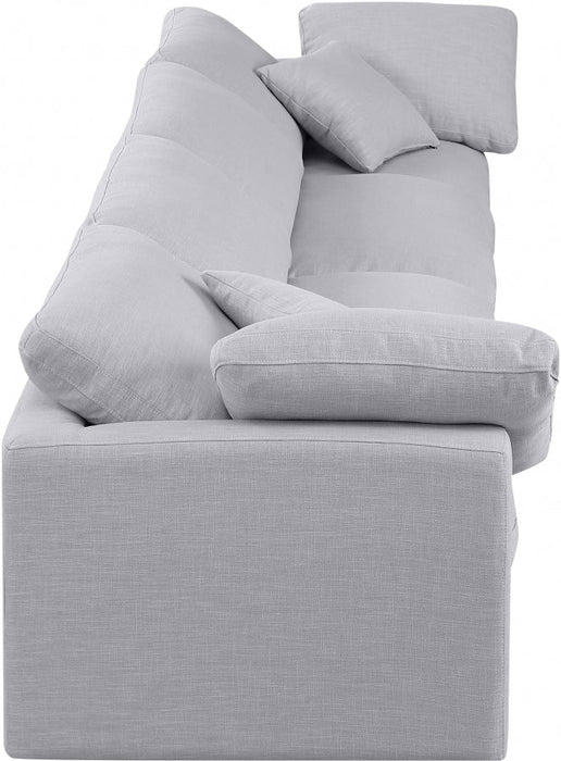Indulge Linen Textured Fabric Sofa Grey - 141Grey-S140 - Vega Furniture