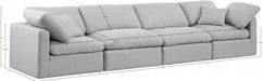 Indulge Linen Textured Fabric Sofa Grey - 141Grey-S140 - Vega Furniture