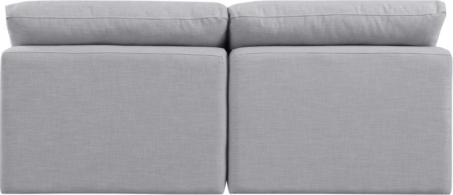 Indulge Linen Textured Fabric Sofa Grey - 141Grey-S2 - Vega Furniture