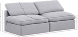 Indulge Linen Textured Fabric Sofa Grey - 141Grey-S2 - Vega Furniture