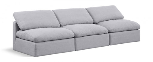 Indulge Linen Textured Fabric Sofa Grey - 141Grey-S3 - Vega Furniture