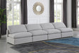 Indulge Linen Textured Fabric Sofa Grey - 141Grey-S4 - Vega Furniture