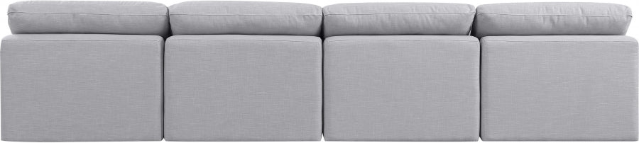 Indulge Linen Textured Fabric Sofa Grey - 141Grey-S4 - Vega Furniture