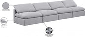 Indulge Linen Textured Fabric Sofa Grey - 141Grey-S4 - Vega Furniture