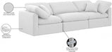 Indulge Linen Textured Fabric Sofa White - 141White-S105 - Vega Furniture