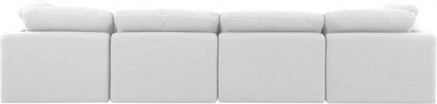 Indulge Linen Textured Fabric Sofa White - 141White-S140 - Vega Furniture