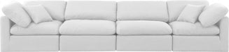 Indulge Linen Textured Fabric Sofa White - 141White-S140 - Vega Furniture