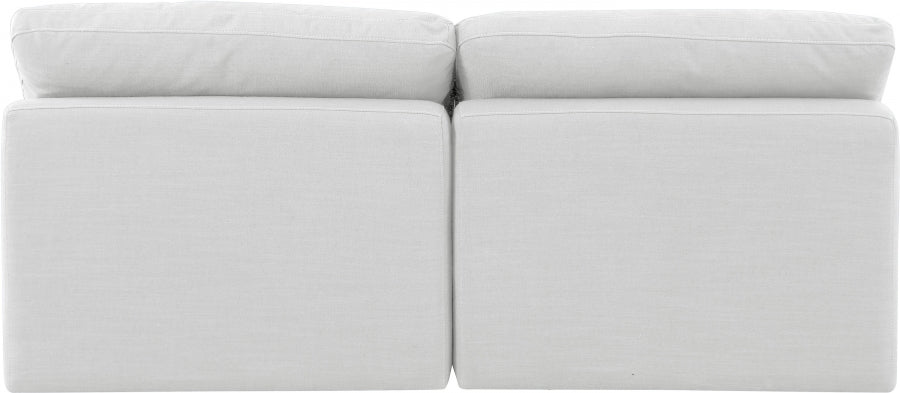 Indulge Linen Textured Fabric Sofa White - 141White-S2 - Vega Furniture