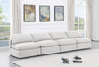 Indulge Linen Textured Fabric Sofa White - 141White-S4 - Vega Furniture