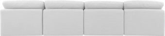 Indulge Linen Textured Fabric Sofa White - 141White-S4 - Vega Furniture