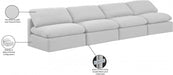 Indulge Linen Textured Fabric Sofa White - 141White-S4 - Vega Furniture