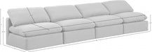 Indulge Linen Textured Fabric Sofa White - 141White-S4 - Vega Furniture