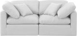 Indulge Linen Textured Fabric Sofa White - 141White-S70 - Vega Furniture