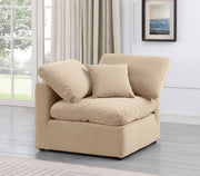 Indulge Velvet Living Room Chair Beige - 147Beige-Corner - Vega Furniture