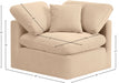 Indulge Velvet Living Room Chair Beige - 147Beige-Corner - Vega Furniture