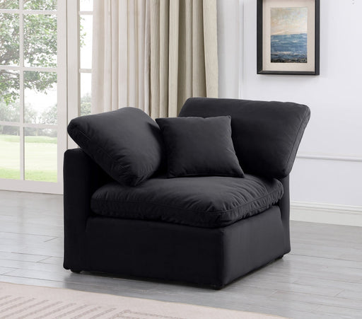 Indulge Velvet Living Room Chair Black - 147Black-Corner - Vega Furniture