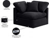 Indulge Velvet Living Room Chair Black - 147Black-Corner - Vega Furniture