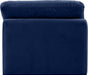 Indulge Velvet Living Room Chair Blue - 147Navy-Armless - Vega Furniture