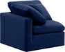 Indulge Velvet Living Room Chair Blue - 147Navy-Corner - Vega Furniture