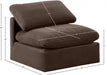 Indulge Velvet Living Room Chair Brown - 147Brown-Armless - Vega Furniture