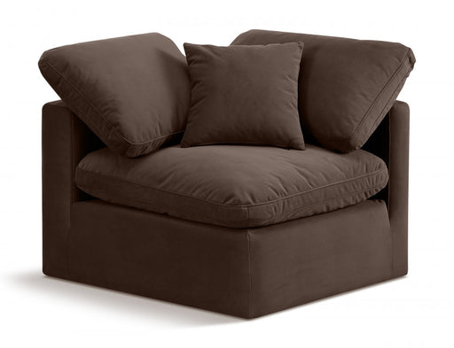Indulge Velvet Living Room Chair Brown - 147Brown-Corner - Vega Furniture