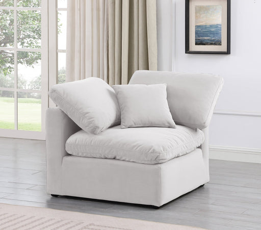 Indulge Velvet Living Room Chair Cream - 147Cream-Corner - Vega Furniture