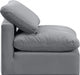 Indulge Velvet Living Room Chair Grey - 147Grey-Armless - Vega Furniture