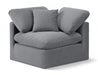 Indulge Velvet Living Room Chair Grey - 147Grey-Corner - Vega Furniture