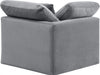 Indulge Velvet Living Room Chair Grey - 147Grey-Corner - Vega Furniture