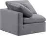 Indulge Velvet Living Room Chair Grey - 147Grey-Corner - Vega Furniture