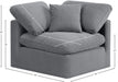 Indulge Velvet Living Room Chair Grey - 147Grey-Corner - Vega Furniture