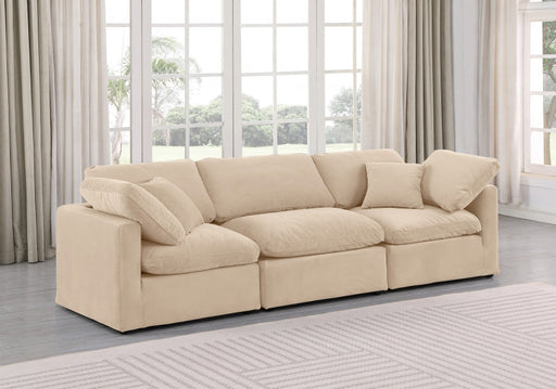 Indulge Velvet Sofa Beige - 147Beige-S105 - Vega Furniture