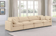 Indulge Velvet Sofa Beige - 147Beige-S140 - Vega Furniture