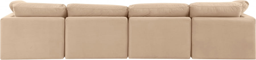 Indulge Velvet Sofa Beige - 147Beige-S140 - Vega Furniture