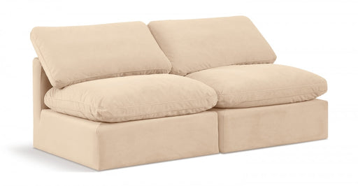 Indulge Velvet Sofa Beige - 147Beige-S2 - Vega Furniture