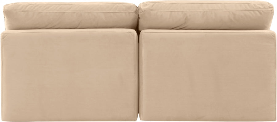 Indulge Velvet Sofa Beige - 147Beige-S2 - Vega Furniture