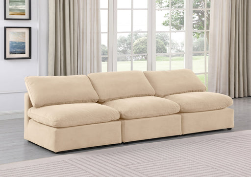 Indulge Velvet Sofa Beige - 147Beige-S3 - Vega Furniture