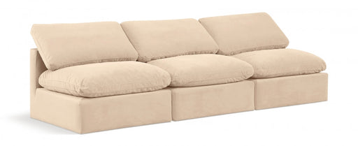 Indulge Velvet Sofa Beige - 147Beige-S3 - Vega Furniture