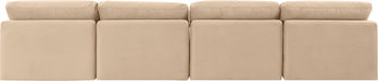 Indulge Velvet Sofa Beige - 147Beige-S4 - Vega Furniture