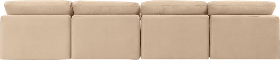 Indulge Velvet Sofa Beige - 147Beige-S4 - Vega Furniture