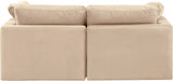 Indulge Velvet Sofa Beige - 147Beige-S70 - Vega Furniture